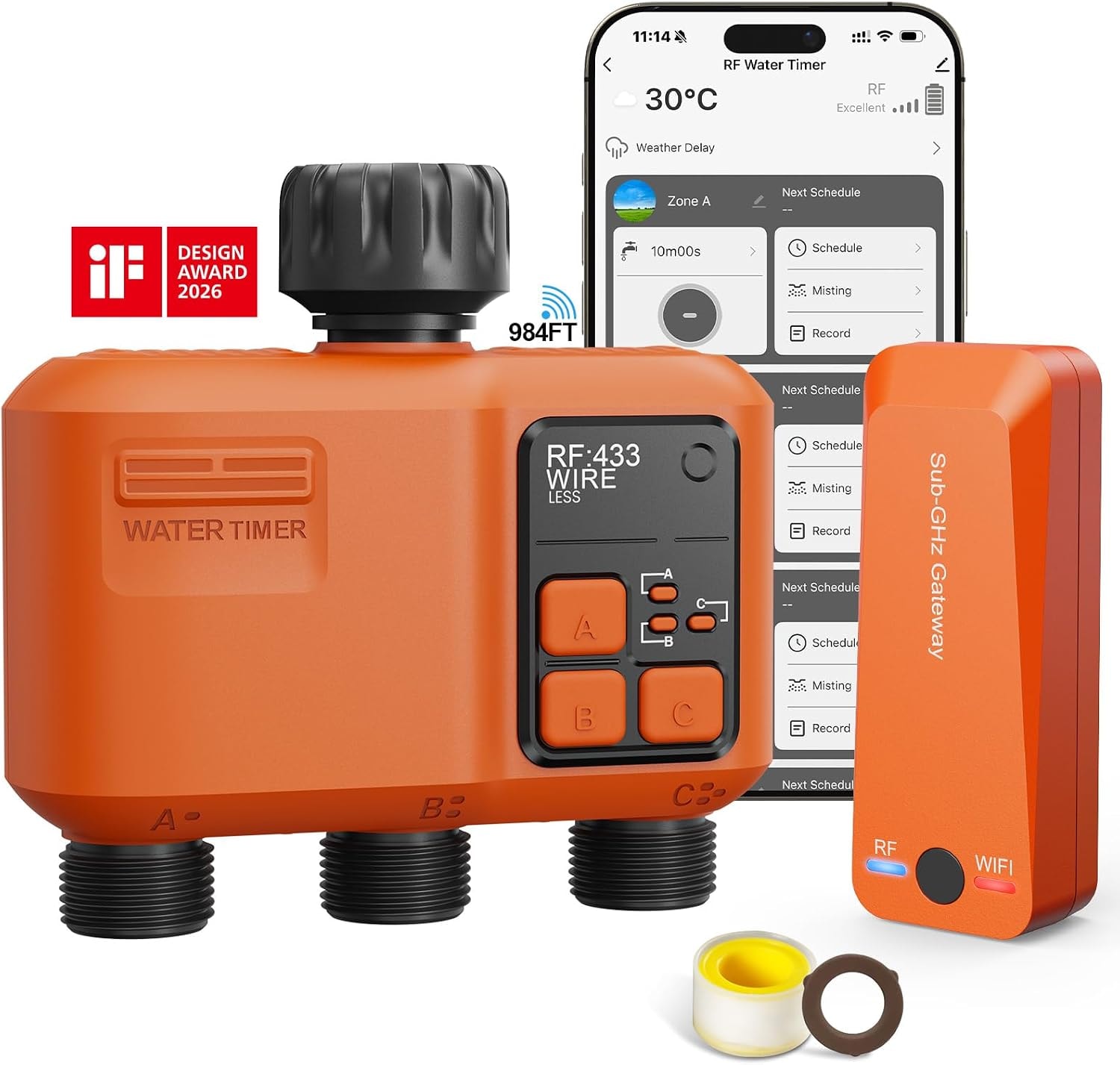 Smart RF Water Timer for Sprinklers & Splash Pads