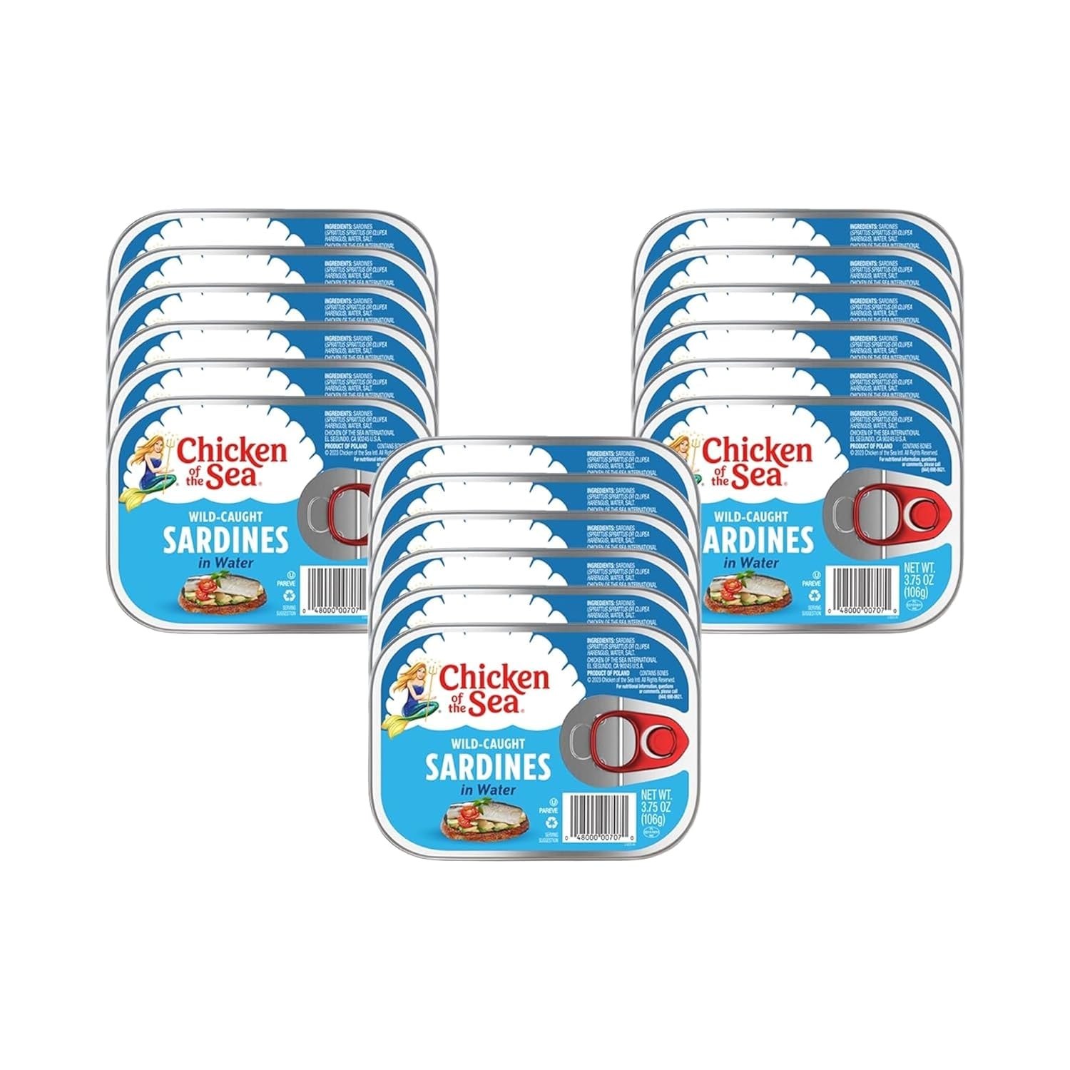Wild-Caught Sardines in Water (18-Pack)